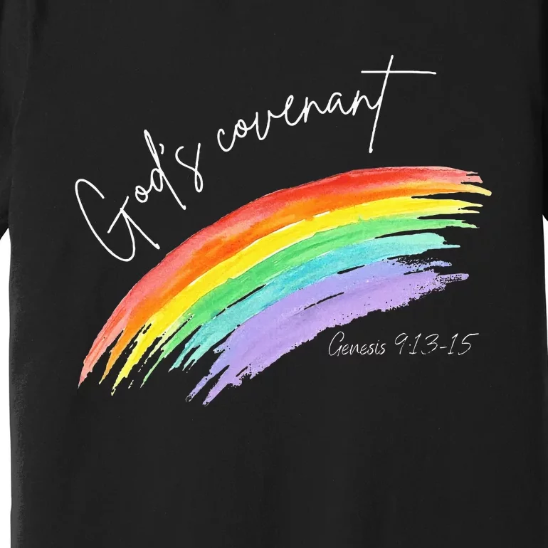 Gods Covenant 91315 Rainbow Gods Believers Premium T-Shirt