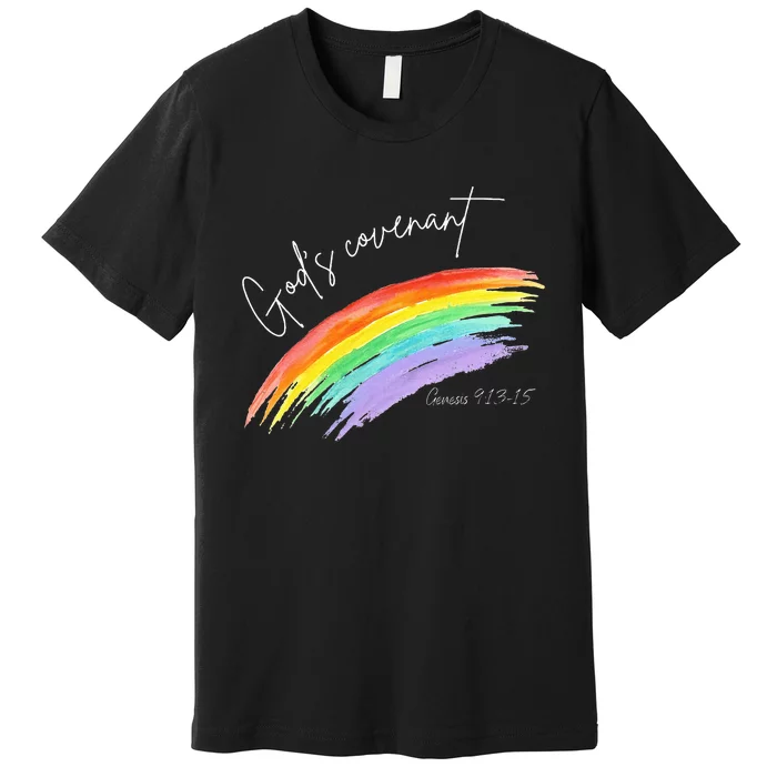 Gods Covenant 91315 Rainbow Gods Believers Premium T-Shirt