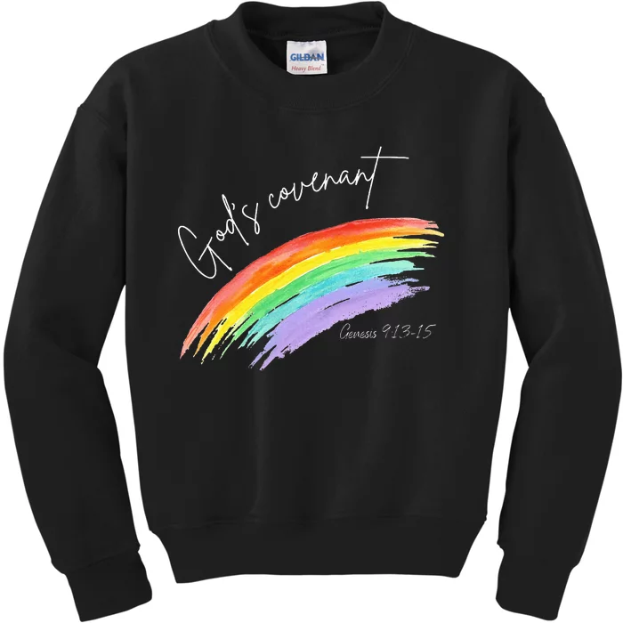 Gods Covenant 91315 Rainbow Gods Believers Kids Sweatshirt