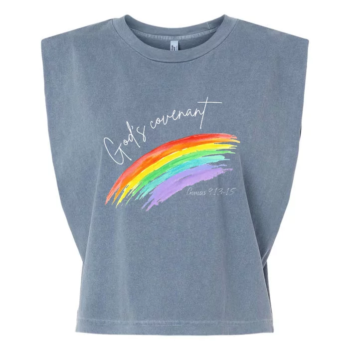 Gods Covenant 91315 Rainbow Gods Believers Garment-Dyed Women's Muscle Tee