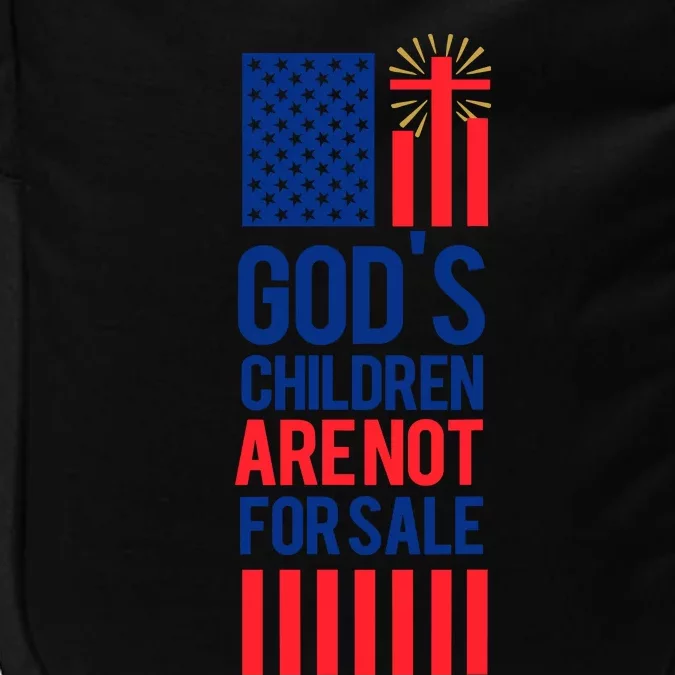 Gods Children Are Not For Sale Funny Political Impact Tech Backpack