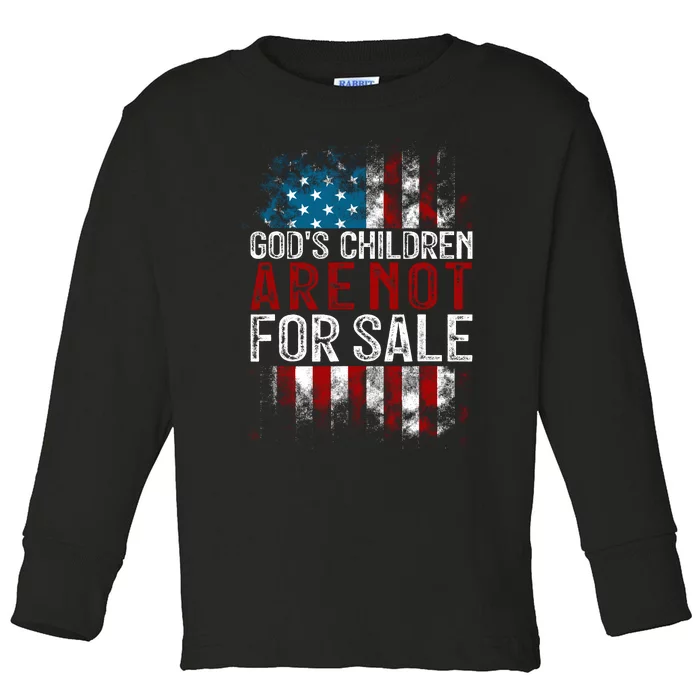 Gods Children Are Not For Sale Funny Political Toddler Long Sleeve Shirt