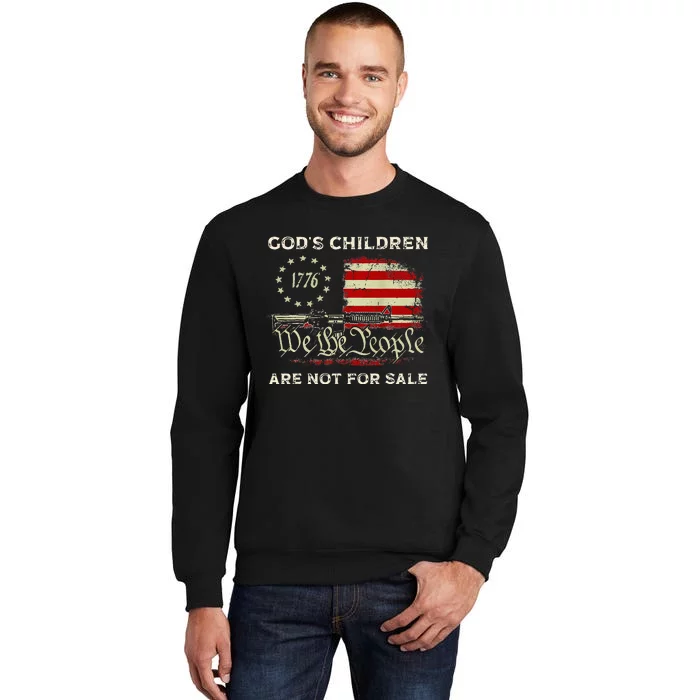 Gods Children Are Not For Sale Embracing Sound Of Freedom Tall Sweatshirt