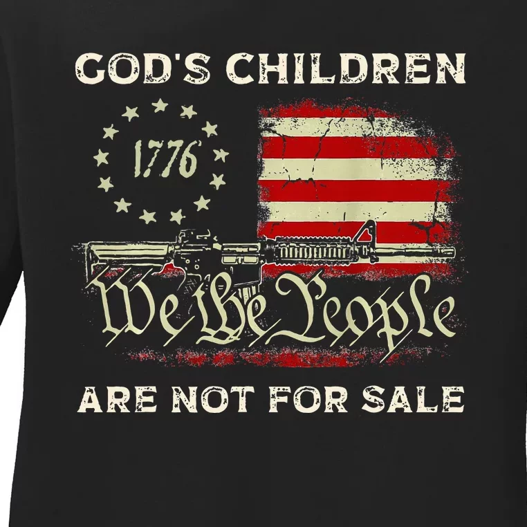 Gods Children Are Not For Sale Embracing Sound Of Freedom Ladies Long Sleeve Shirt