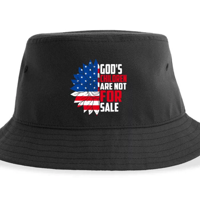 Gods Children Are Not For Sale Funny Political Sustainable Bucket Hat