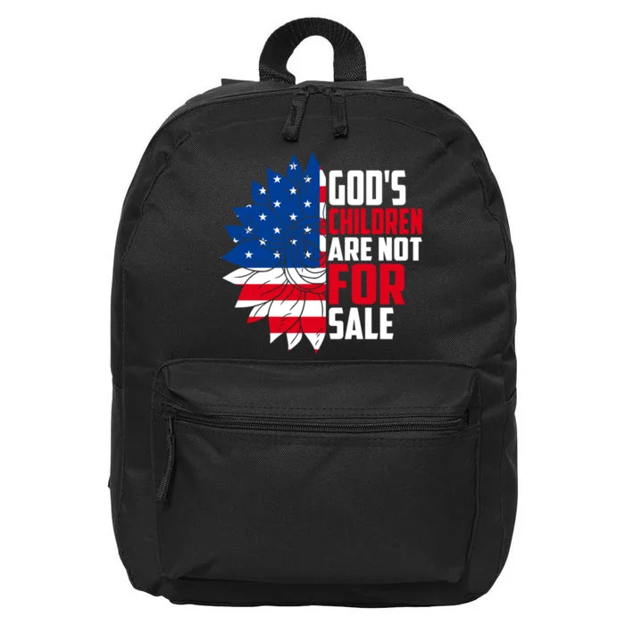 Gods Children Are Not For Sale Funny Political 16 in Basic Backpack