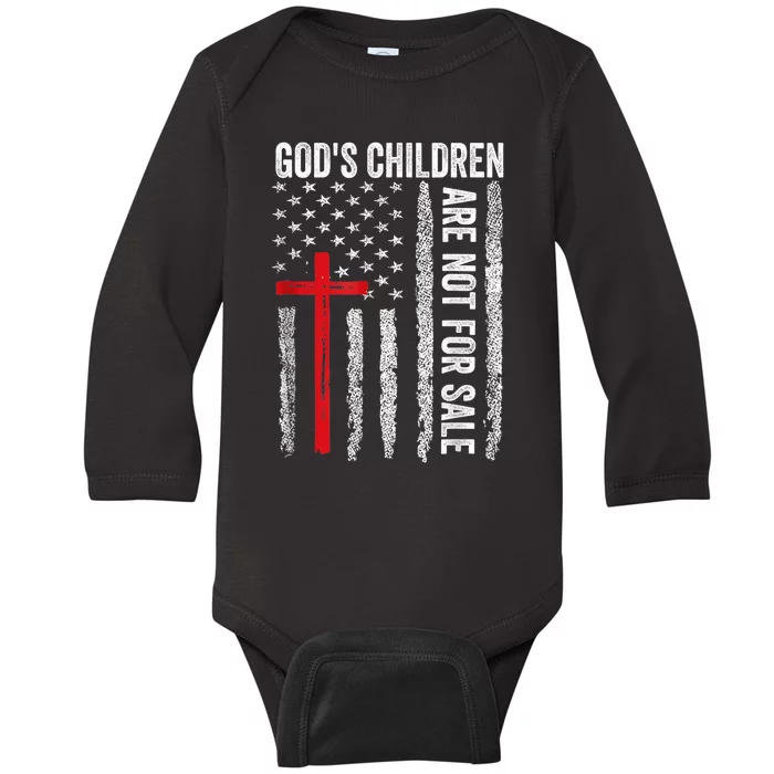 Gods Children Are Not For Sale Vintage Gods Children Quote Baby Long Sleeve Bodysuit