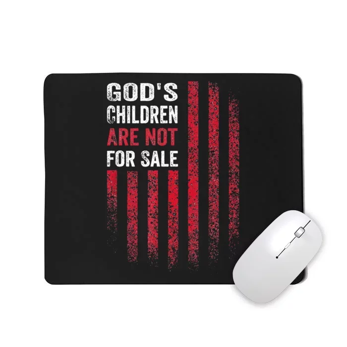 Gods Children Are Not For Sale Retro American Flag Mousepad