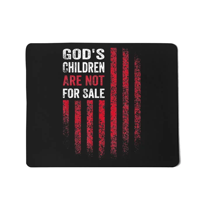 Gods Children Are Not For Sale Retro American Flag Mousepad