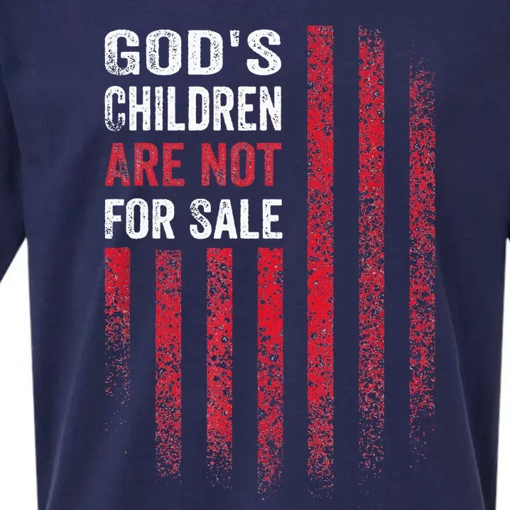 Gods Children Are Not For Sale Retro American Flag Sueded Cloud Jersey T-Shirt