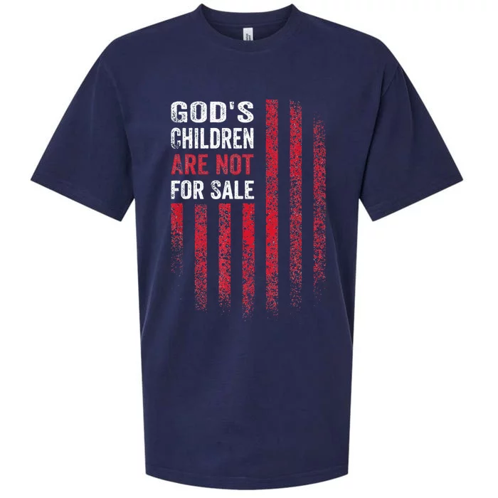 Gods Children Are Not For Sale Retro American Flag Sueded Cloud Jersey T-Shirt