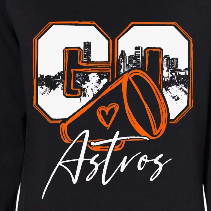 Go Cheer A.S.T.R.O.S Sports Go Cheer Sports Girl Friend Womens California Wash Sweatshirt