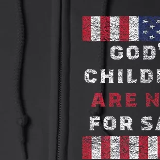 God's Children Are Not For Sale American flag Full Zip Hoodie