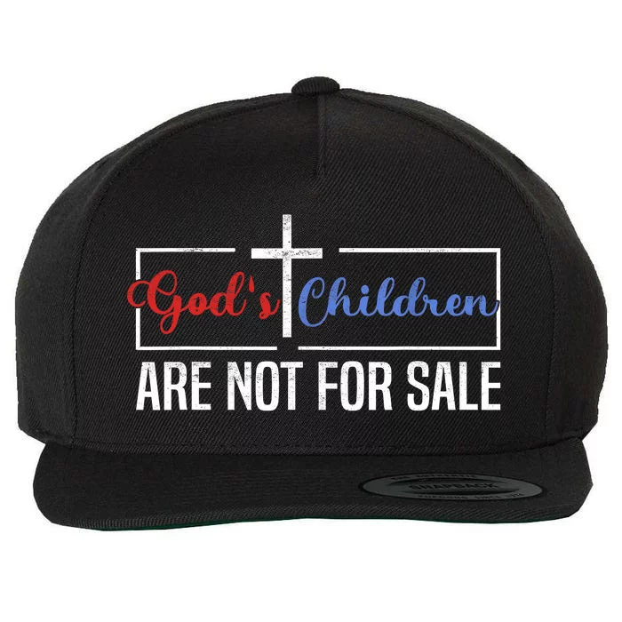 Gods Children Are Not For Sale Christian Wool Snapback Cap