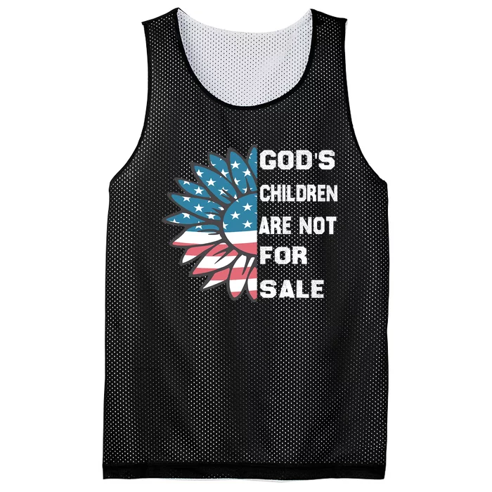 Gods Children Are Not For Sale Sunflower Design Mesh Reversible Basketball Jersey Tank