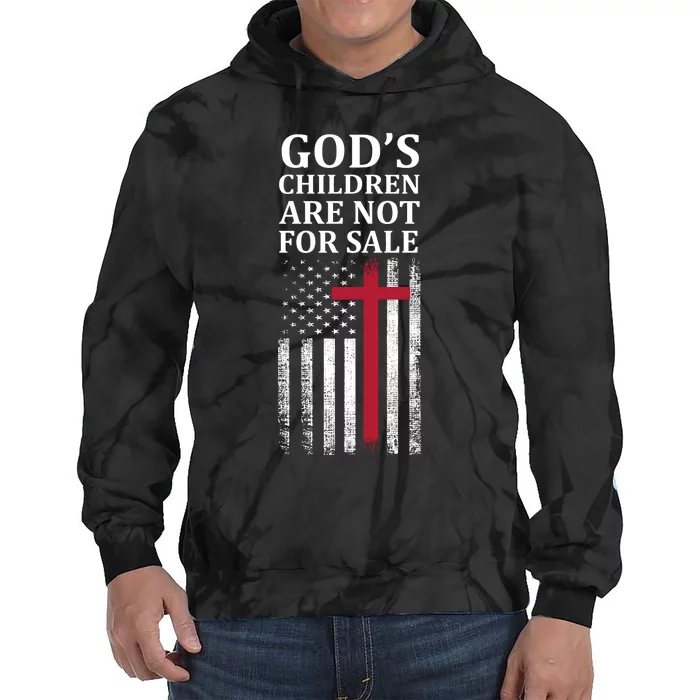 Gods Children Are Not For Sale Funny Political Tie Dye Hoodie