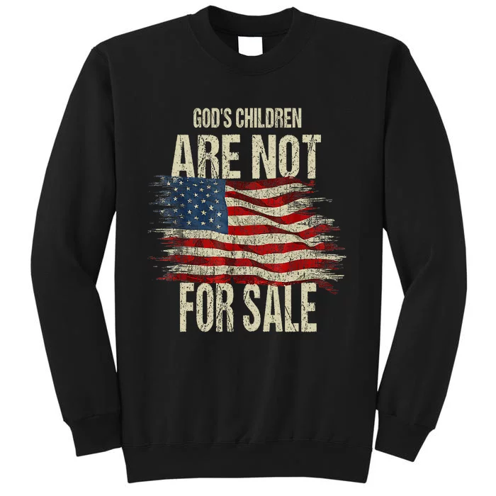 Gods Children Are Not For Sale Christian American Flag Sweatshirt