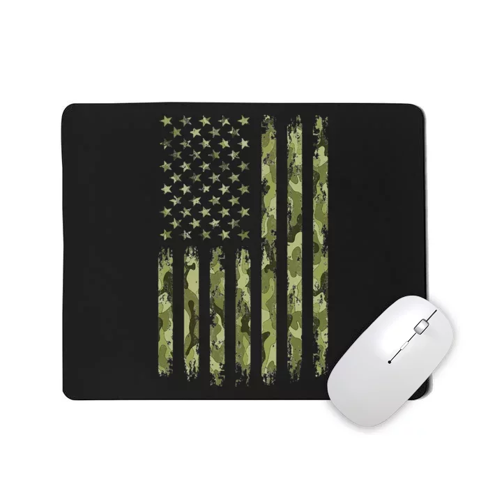 Green Camo American Flag Desert Camouflage Tactical Military Mousepad