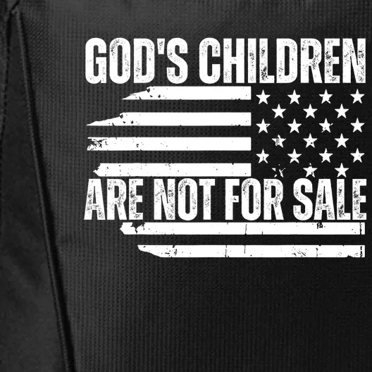 Gods Children Are Not For Sale Funny American Flag City Backpack