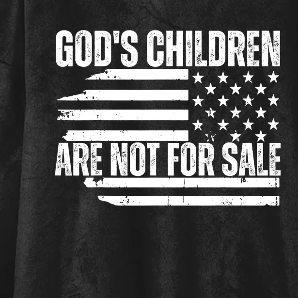 Gods Children Are Not For Sale Funny American Flag Hooded Wearable Blanket