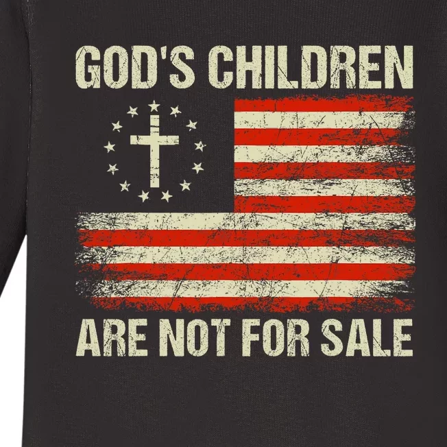 Gods Children Are Not For Sale Funny Quote Gods Children Baby Long Sleeve Bodysuit