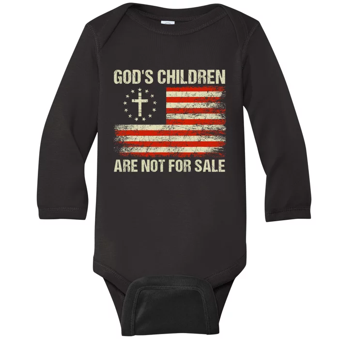 Gods Children Are Not For Sale Funny Quote Gods Children Baby Long Sleeve Bodysuit