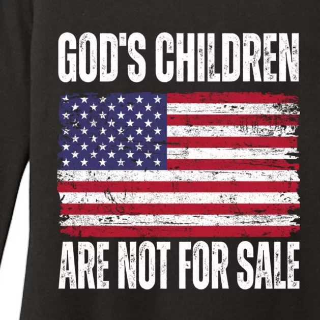 Gods Children Are Not For Sale Funny Political Womens CVC Long Sleeve Shirt