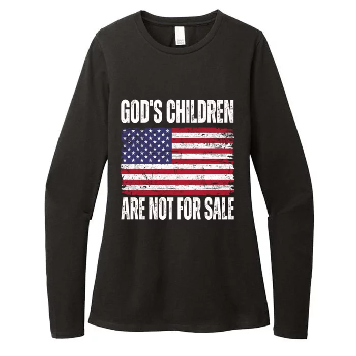 Gods Children Are Not For Sale Funny Political Womens CVC Long Sleeve Shirt