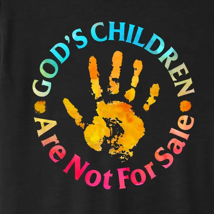 Gods Children Are Not For Sale Hand Prints ChromaSoft Performance T-Shirt