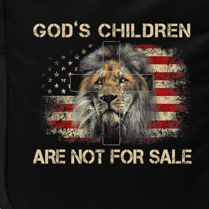 Gods Children Are Not For Sale Funny Quote Gods Children America Flag Impact Tech Backpack