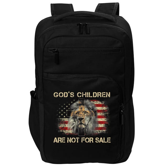 Gods Children Are Not For Sale Funny Quote Gods Children America Flag Impact Tech Backpack