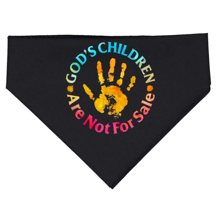 Gods Children Are Not For Sale Hand Prints USA-Made Doggie Bandana