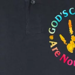 Gods Children Are Not For Sale Hand Prints Softstyle Adult Sport Polo