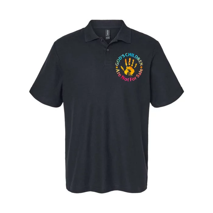 Gods Children Are Not For Sale Hand Prints Softstyle Adult Sport Polo