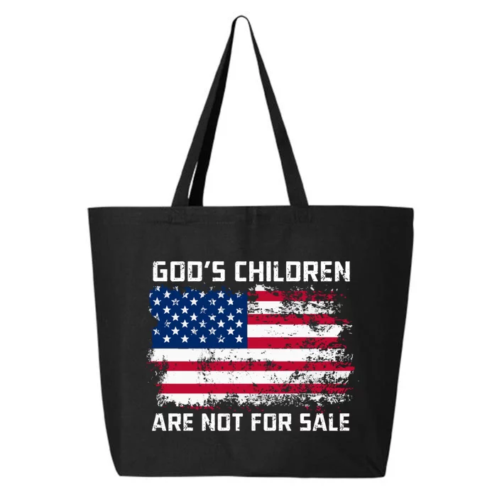 Gods Children Are Not For Sale Patriotic US Flag 25L Jumbo Tote