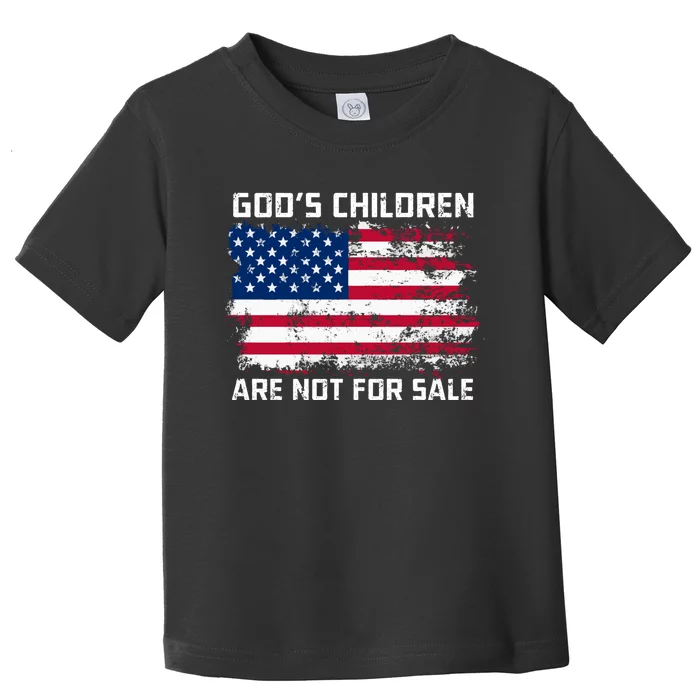 Gods Children Are Not For Sale Patriotic US Flag Toddler T-Shirt