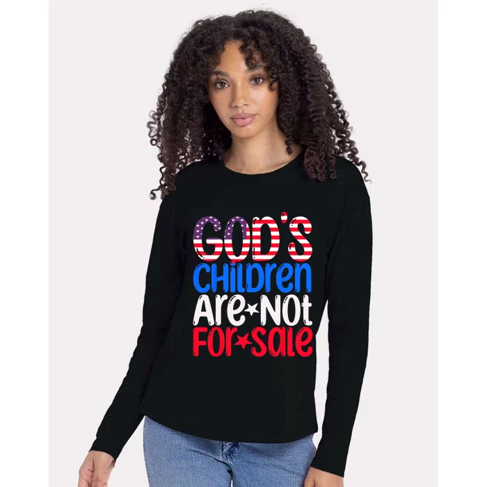 Gods Children Are Not For Sale Trendy Womens Cotton Relaxed Long Sleeve T-Shirt