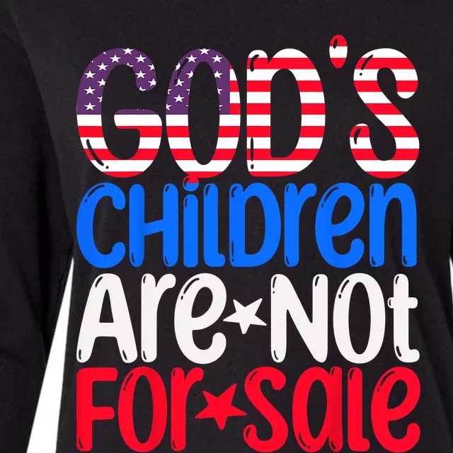 Gods Children Are Not For Sale Trendy Womens Cotton Relaxed Long Sleeve T-Shirt