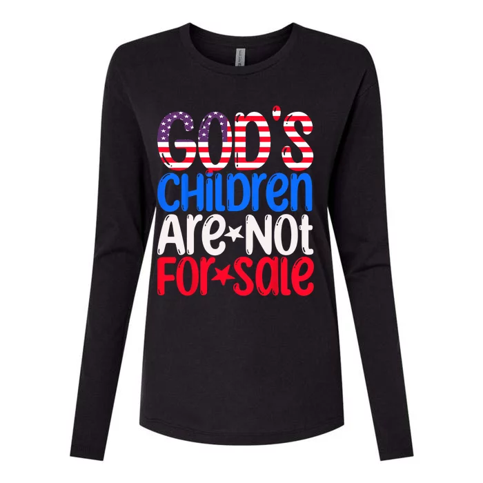 Gods Children Are Not For Sale Trendy Womens Cotton Relaxed Long Sleeve T-Shirt