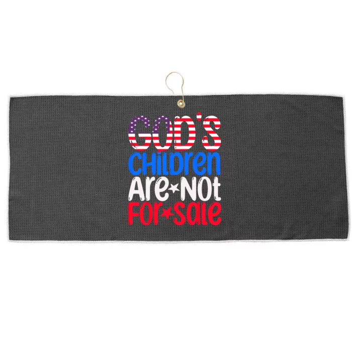 Gods Children Are Not For Sale Trendy Large Microfiber Waffle Golf Towel