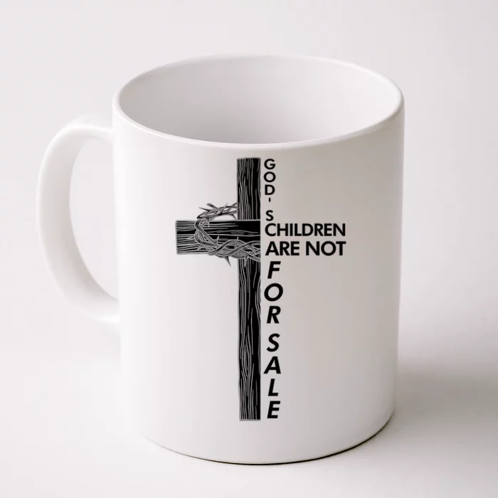 Gods Children Are Not For Sale Christian American Flag Front & Back Coffee Mug