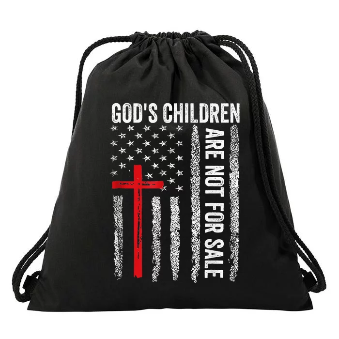 Gods Children Are Not For Sale Vintage Gods Children Quote Drawstring Bag