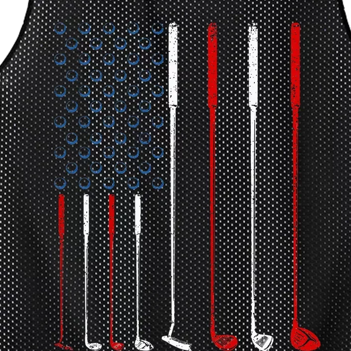 Golf Clubs American Flag Mesh Reversible Basketball Jersey Tank