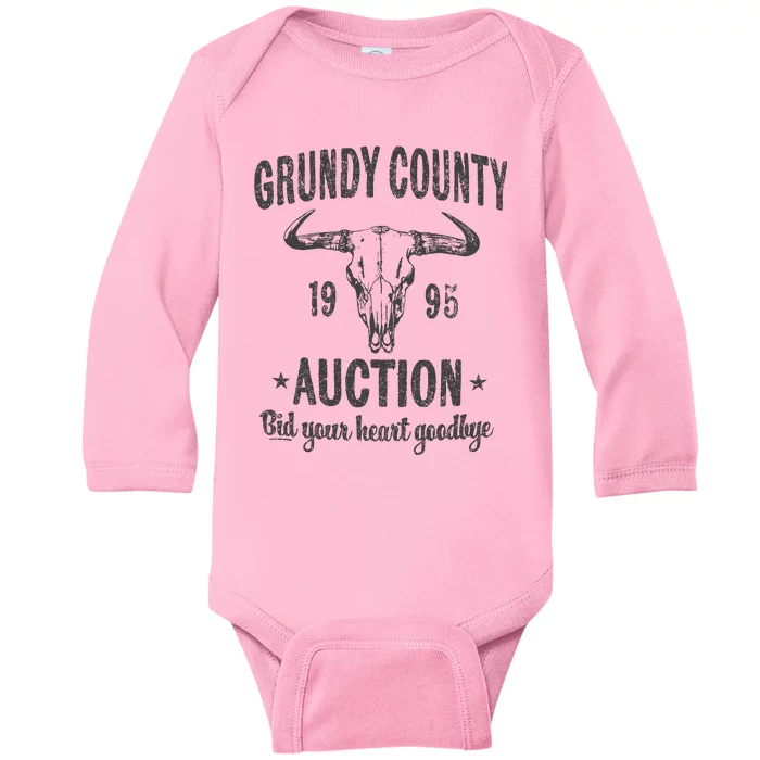 Grundy County Auction Vintage Inspired Concert Baby Long Sleeve Bodysuit