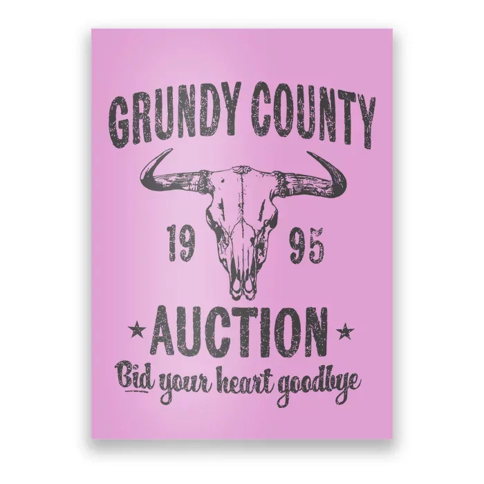 Grundy County Auction Vintage Inspired Concert Poster