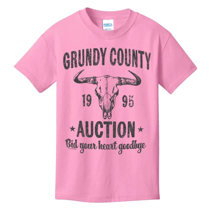 Grundy County Auction Vintage Inspired Concert Kids T-Shirt