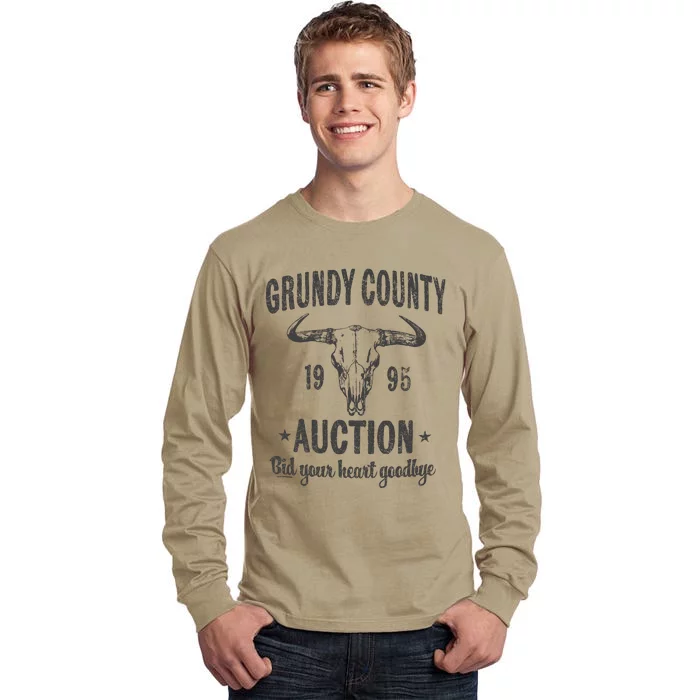 Grundy County Auction Vintage Inspired Concert Tall Long Sleeve T-Shirt