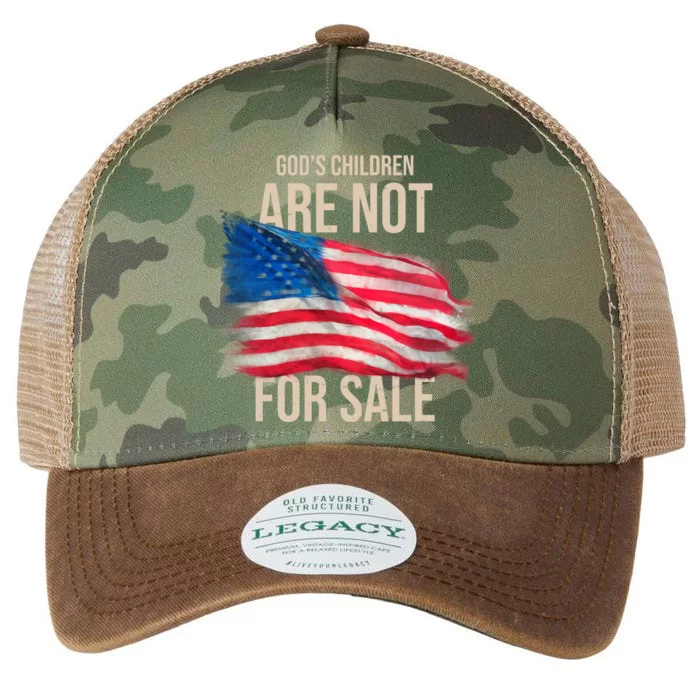 Gods Children Are Not For Sale Usa Flag Legacy Tie Dye Trucker Hat