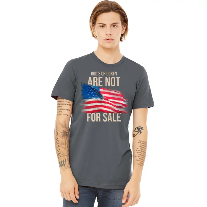 Gods Children Are Not For Sale Usa Flag Premium T-Shirt