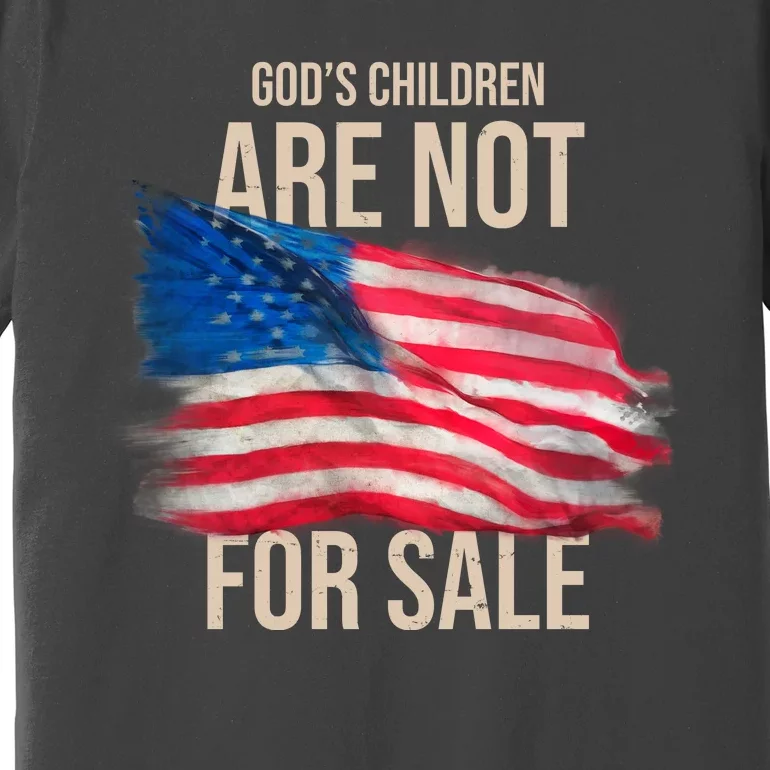 Gods Children Are Not For Sale Usa Flag Premium T-Shirt